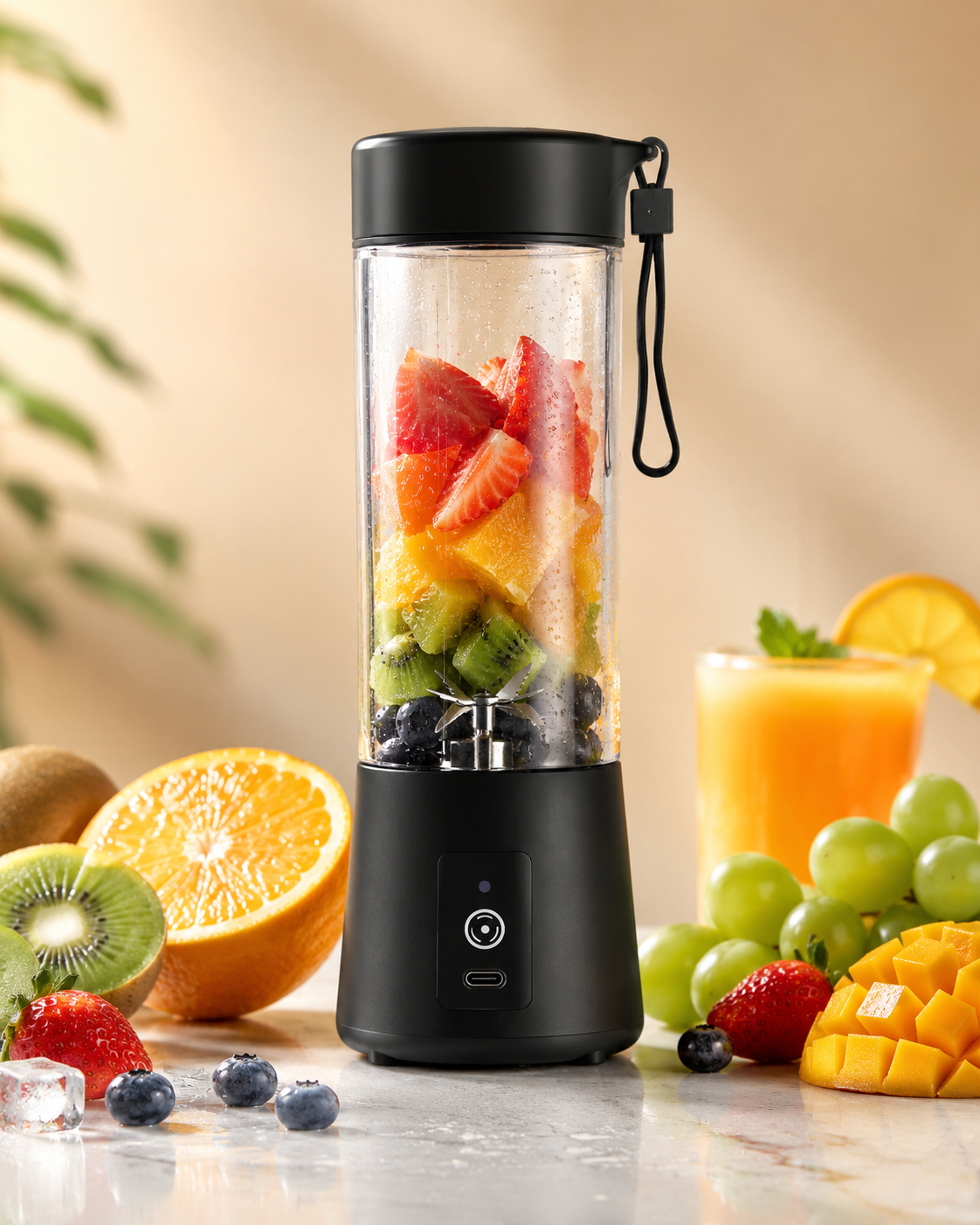 Portable Usb Electric Juicer - 6 Blades